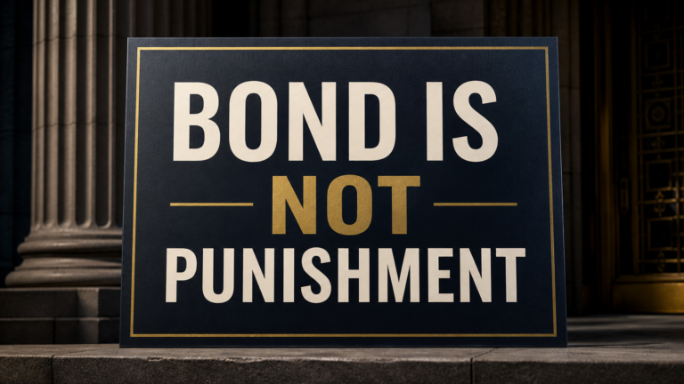 Bond is not punishment